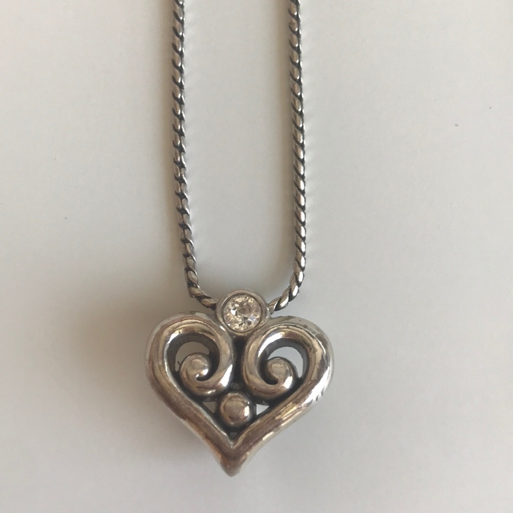 Brighton Alcazar Heart Badge Clip Necklace